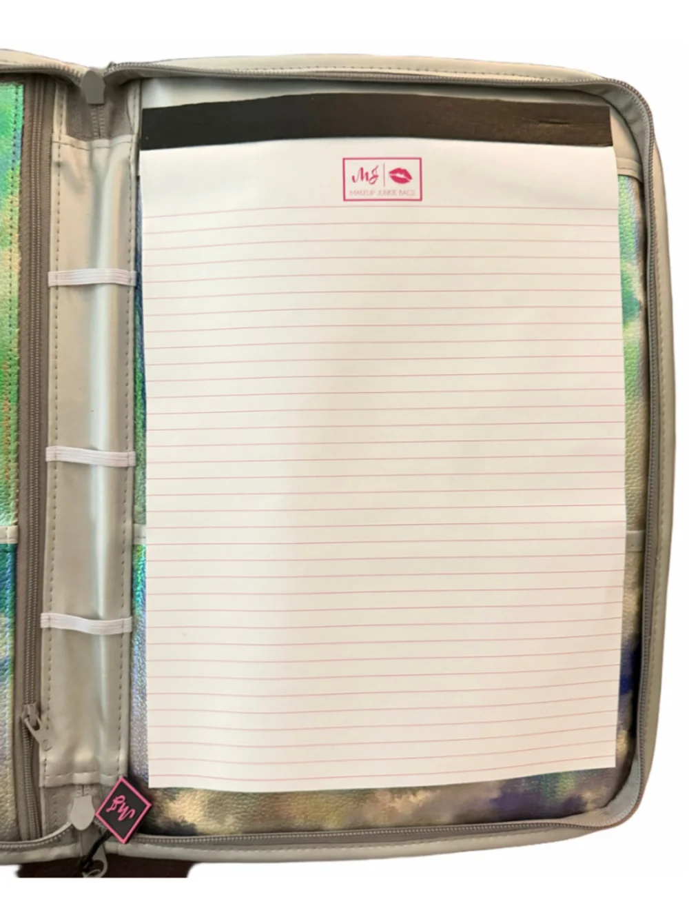 Makeup Junkie Bags Padfolio Mermaid Shimmer Iridescent NWT
